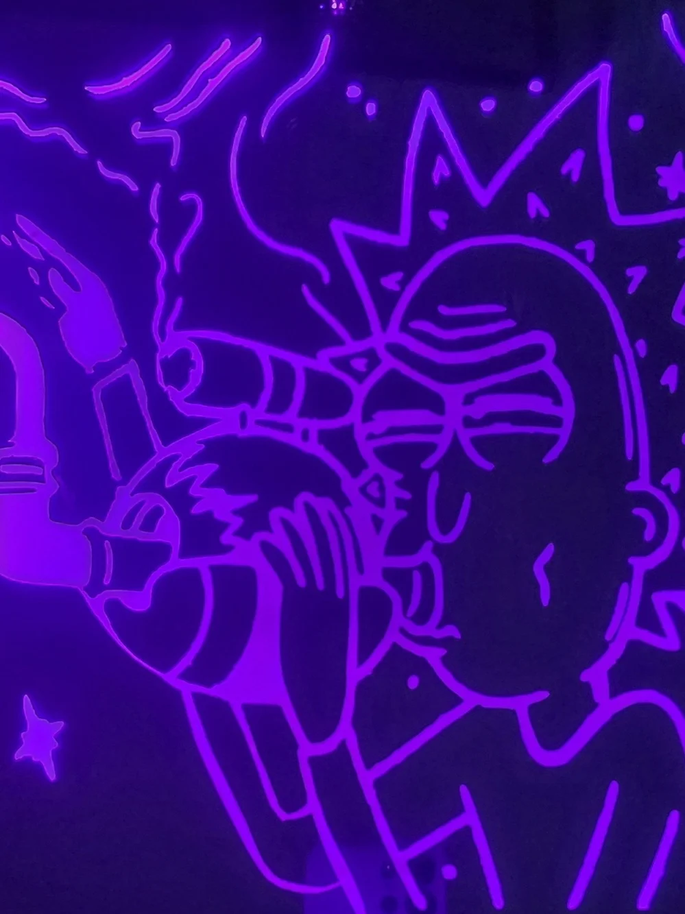Blue Neon 'High for Life' Rick Graphic Light